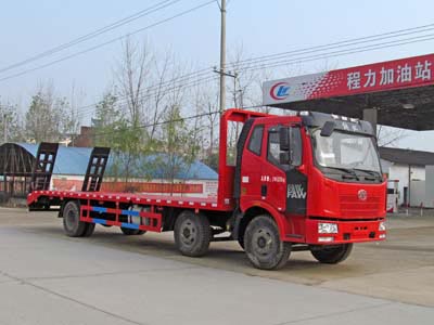 拉20-29噸解放小三軸平板運輸車